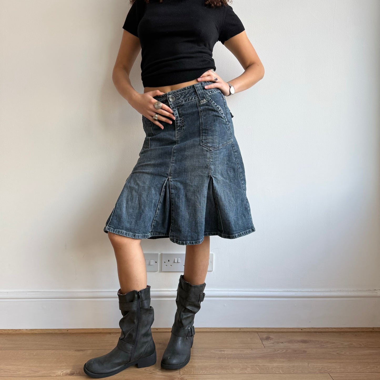 Denim midi skirt - Size S