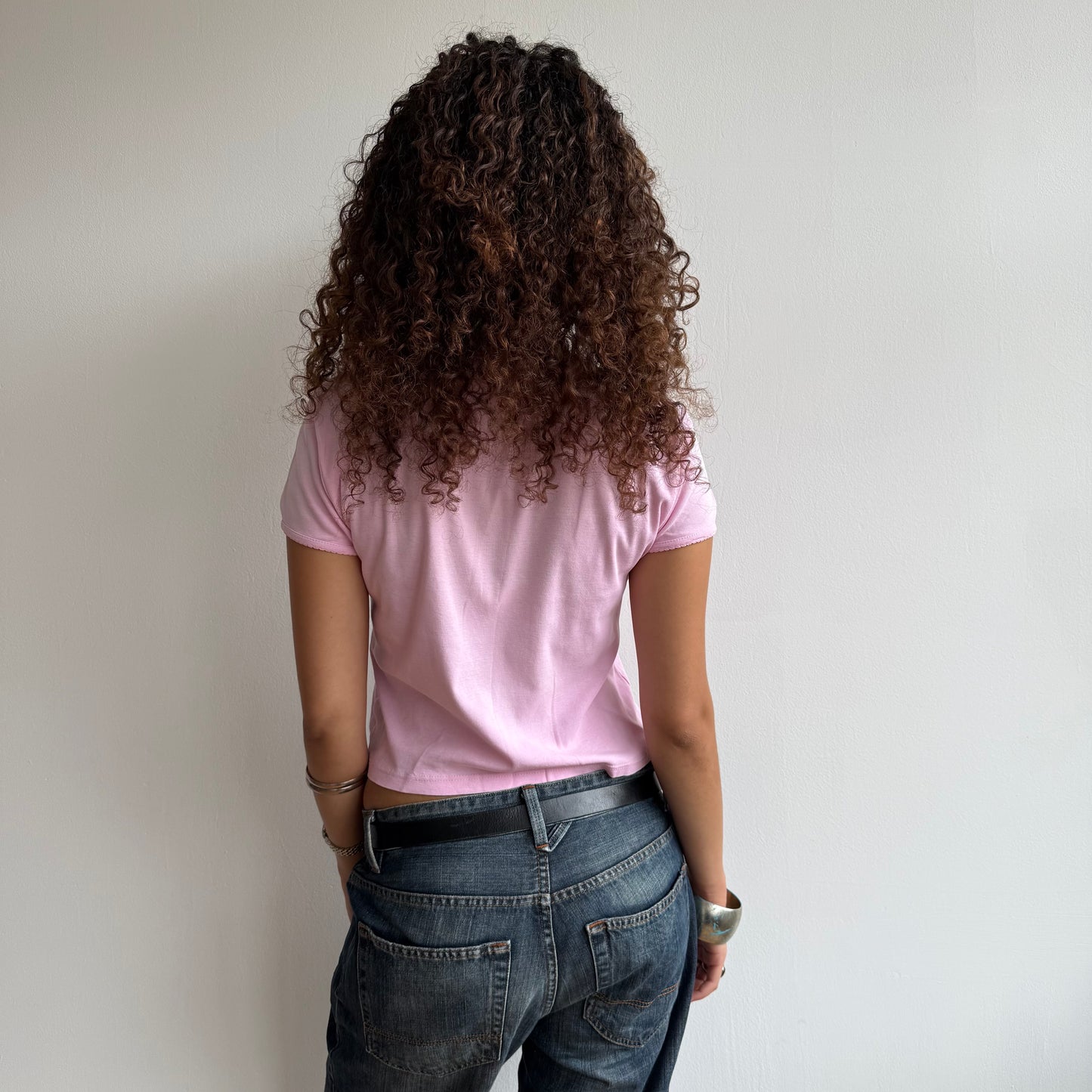 Pink 90’s baby tee - Size M