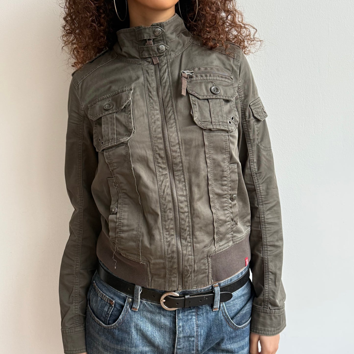 Khaki cargo jacket - Size M