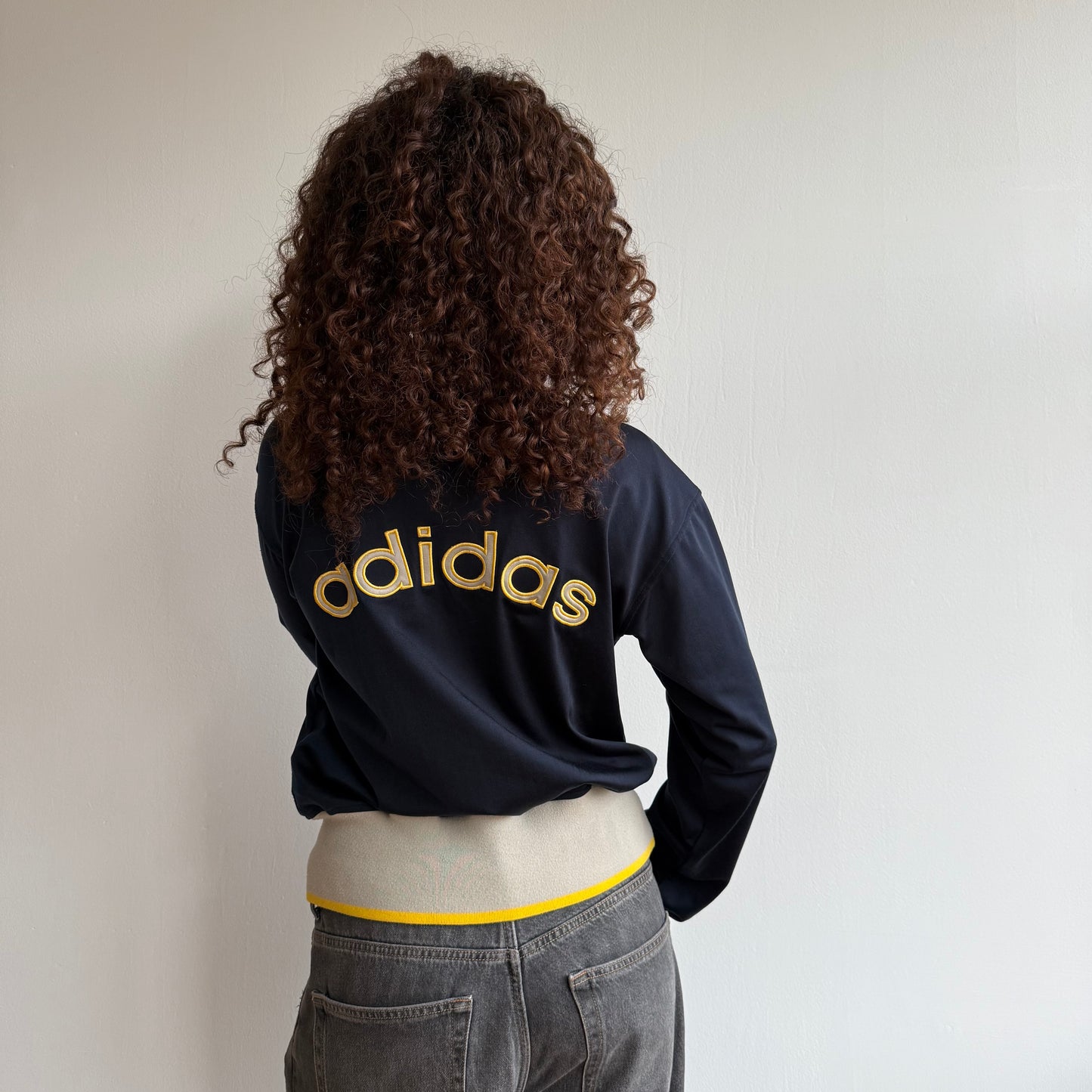 Navy Adidas track jacket - Size S