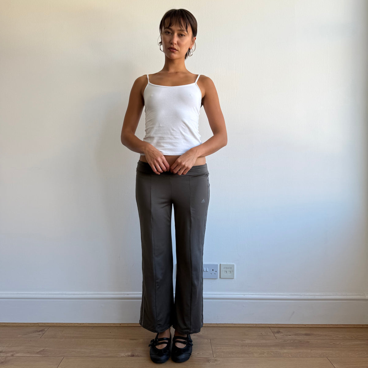 Khaki Adidas capri pants - Size M