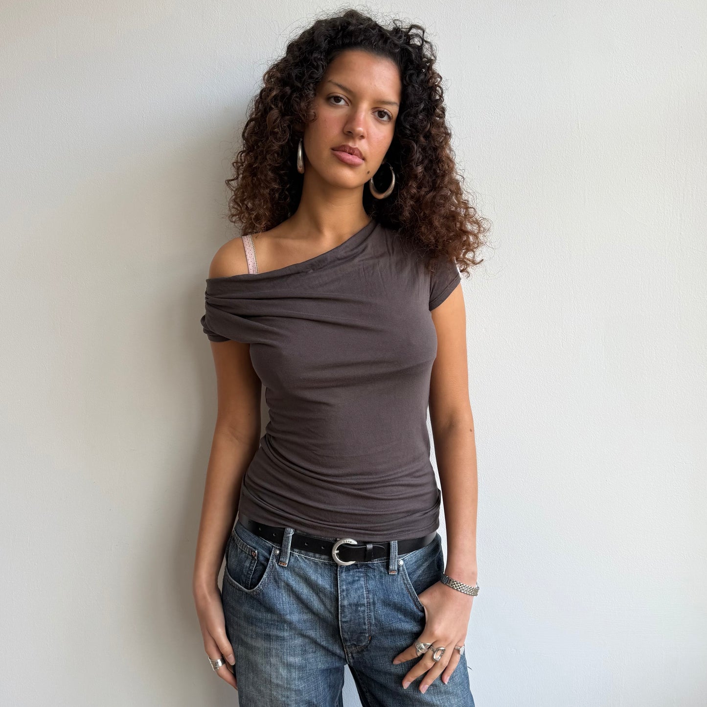 Brown slouchy tshirt - Size S/M