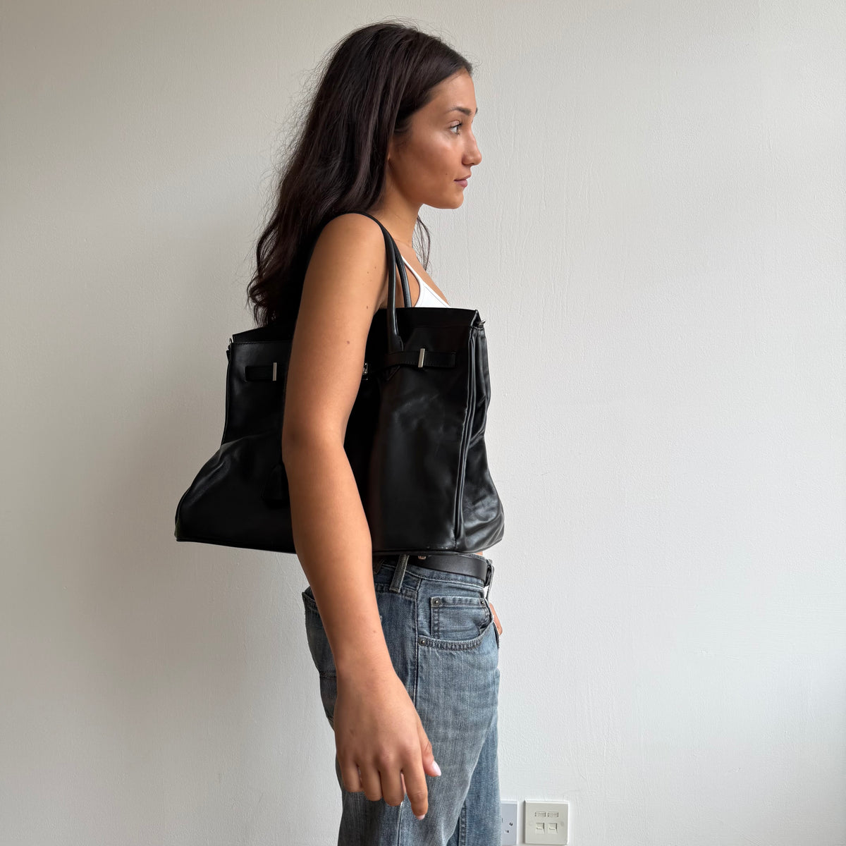 Black firkin bag - One Size