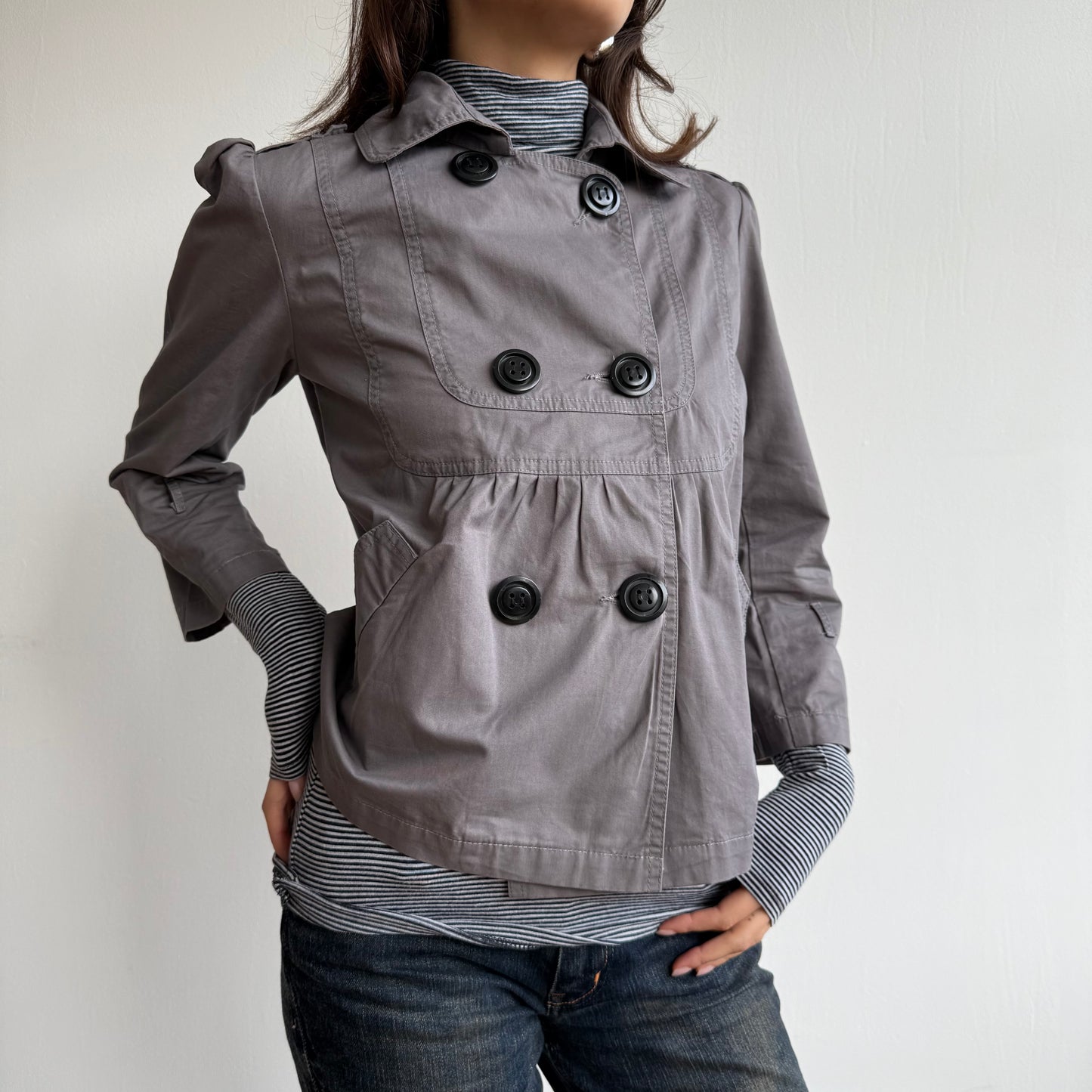 Taupe peacoat - Size S