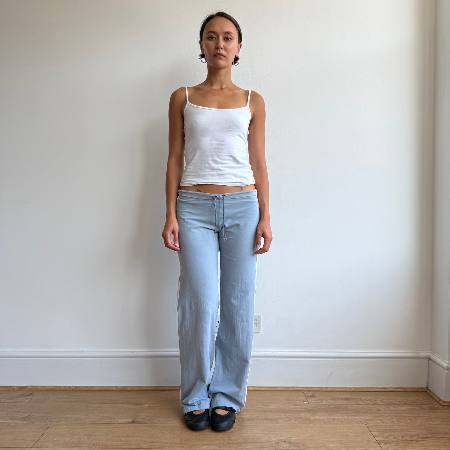 Blue/grey Adidas flared yoga pants - Size S