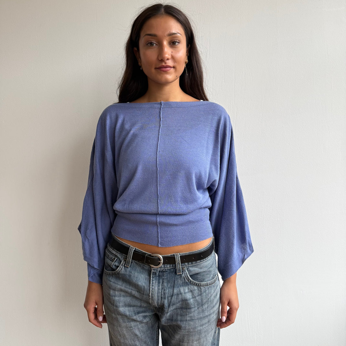 Cornflower blue slouchy knit - Size S-M