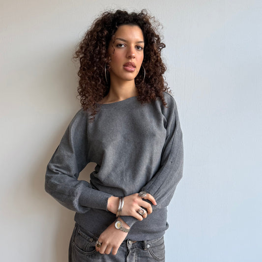 Grey slouchy knit jumper - Size S/M