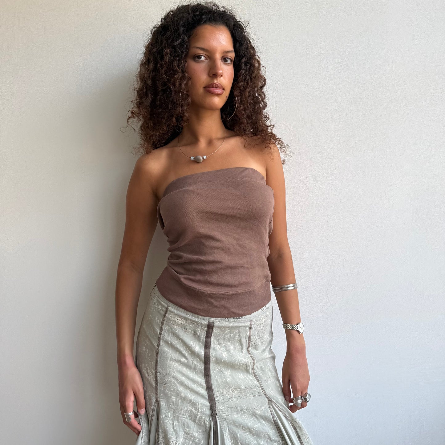 Brown bandeau top - Size S-M