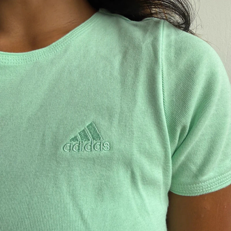 Mint Adidas baby tee - Size S