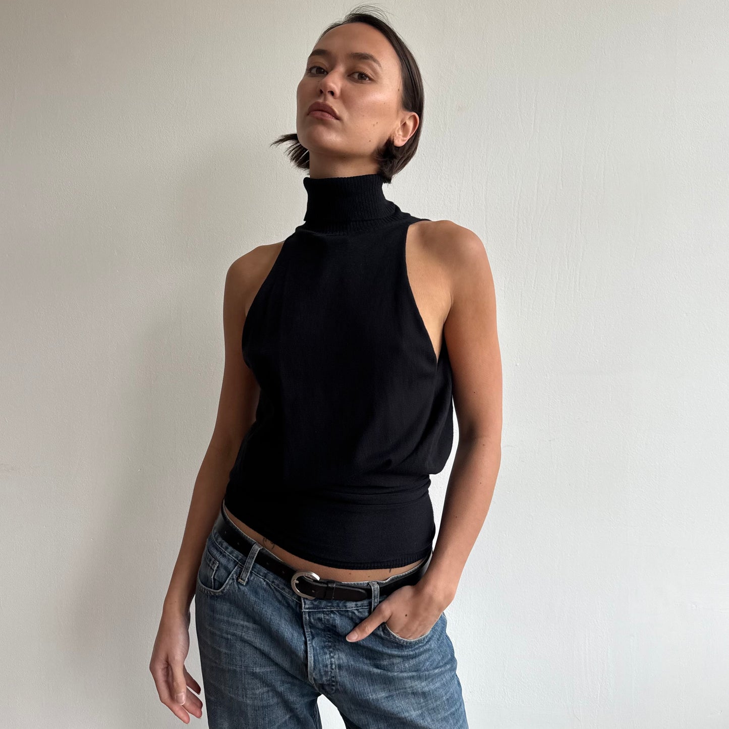 Black backless keyhole knit - Size S-L