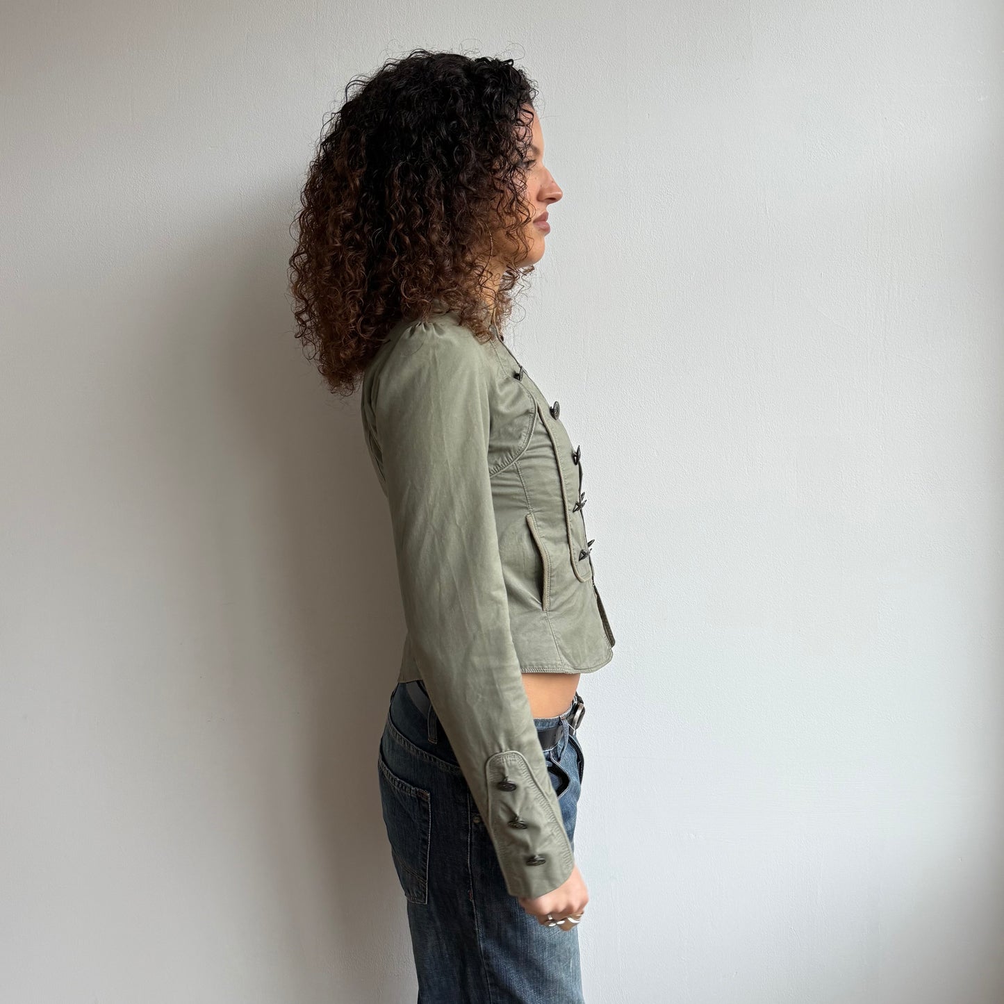 Khaki military jacket - Size S