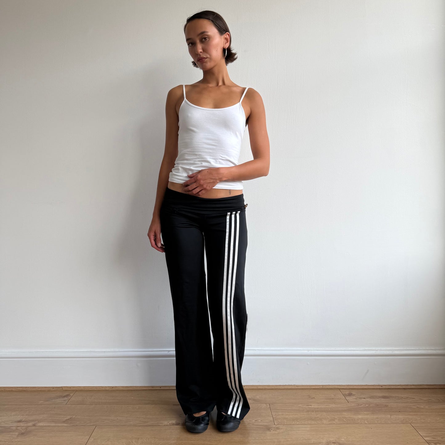 Adidas striped flared bead yoga pants- Size S