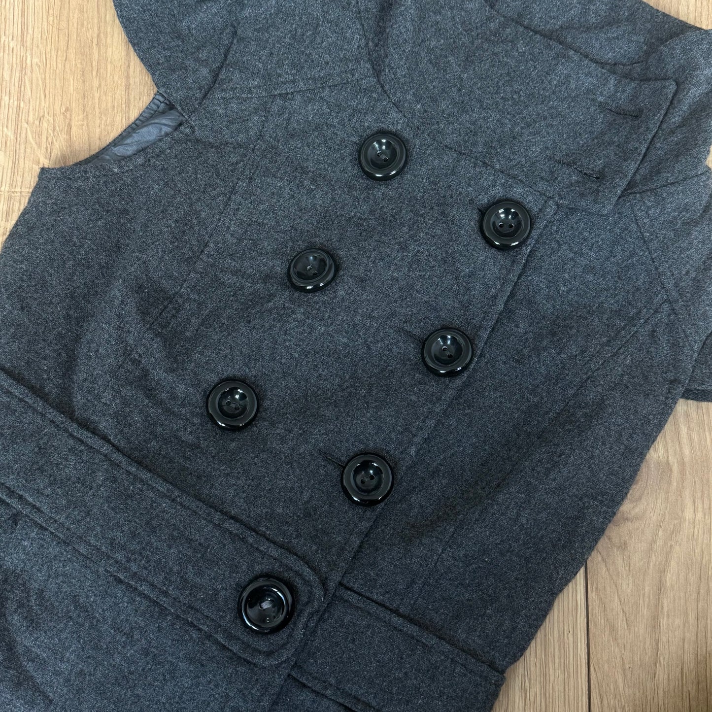 Grey short sleeve peacoat - Size XS/S