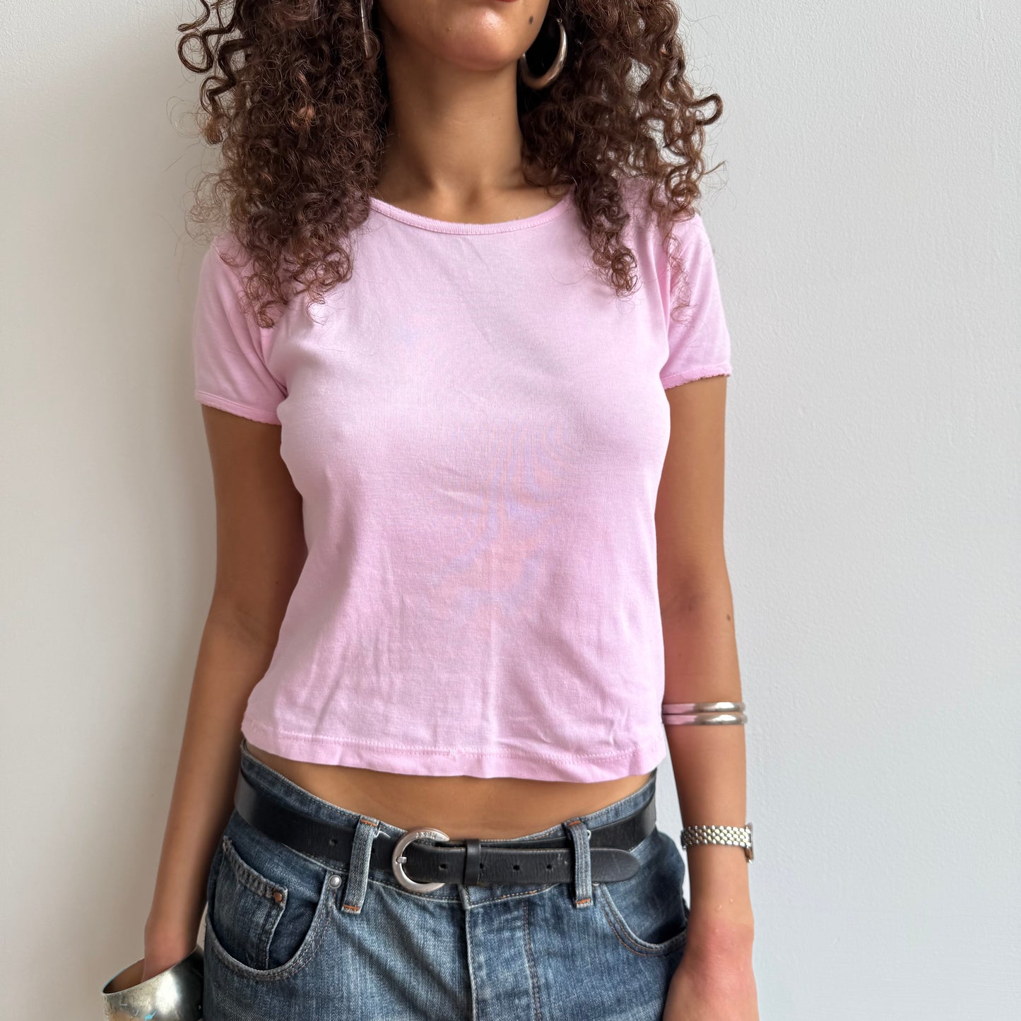 Pink 90’s baby tee - Size M