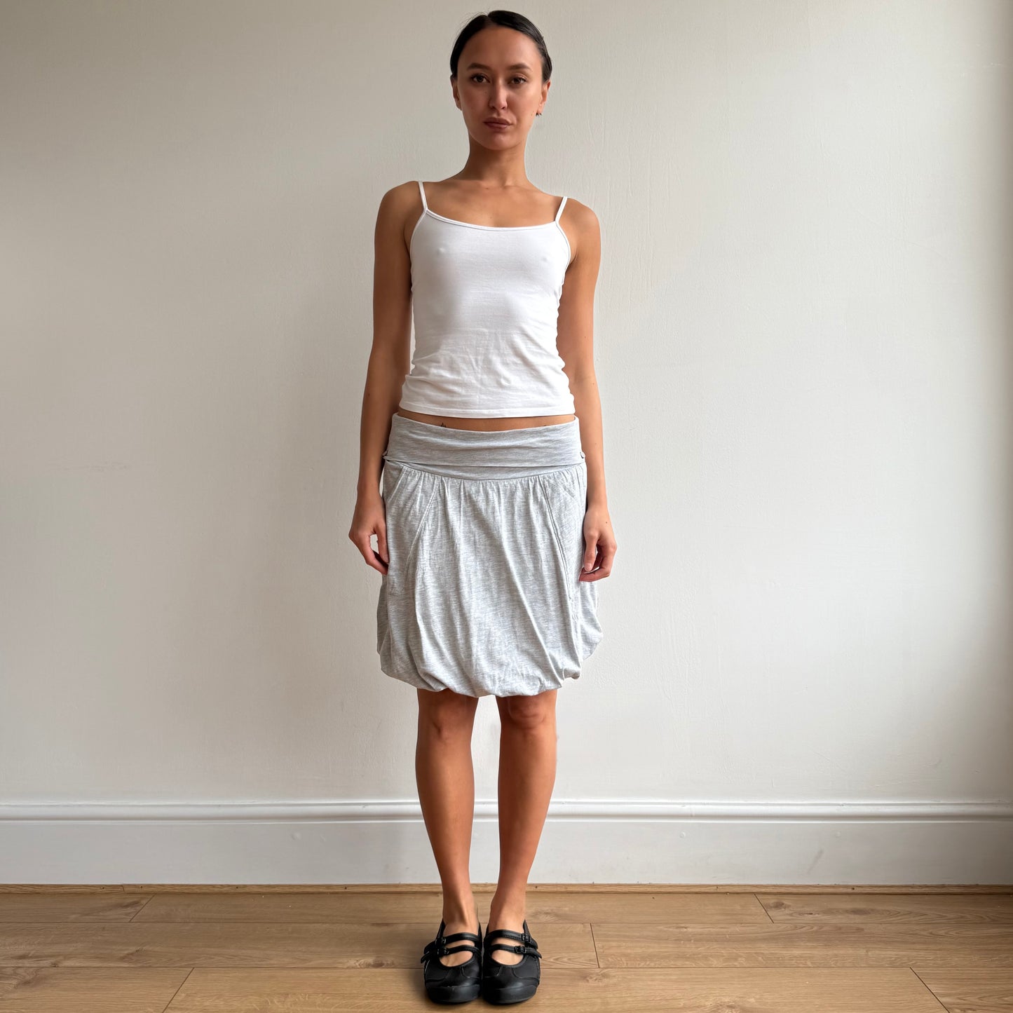 Grey midi bubble skirt - Size S