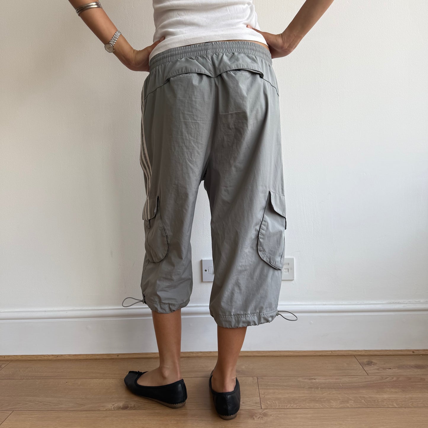 Grey Adidas capris - Size M