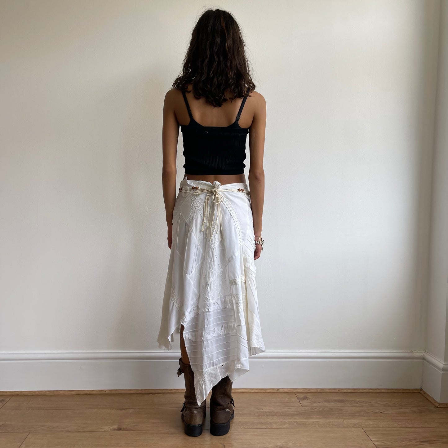 Broderie patchwork midi skirt - Size S