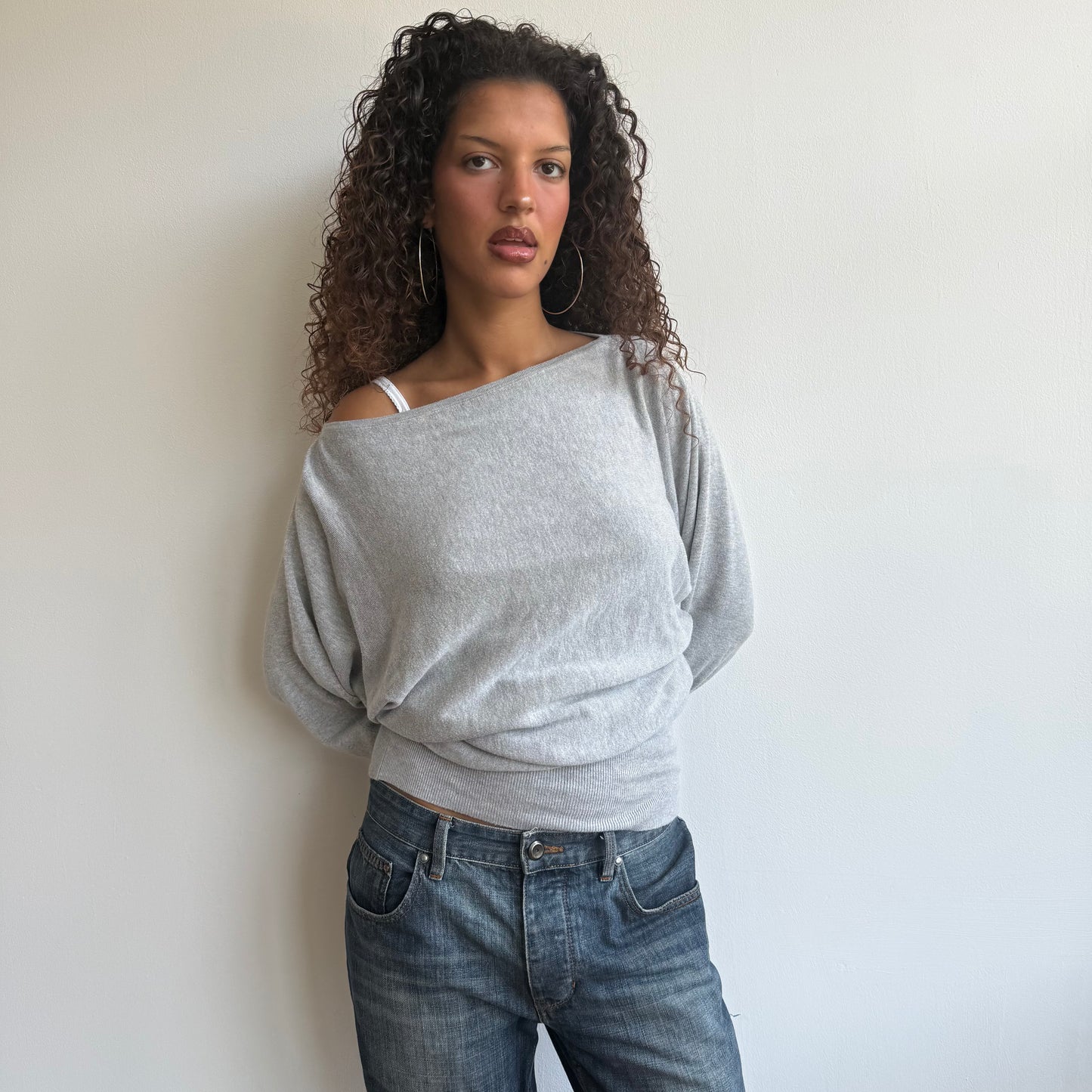 Light grey slouchy knit - Size S