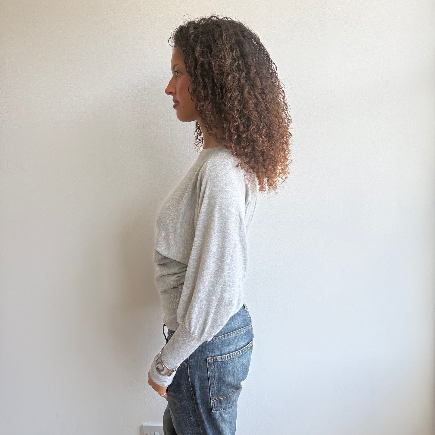 Light grey slouchy knit - Size S