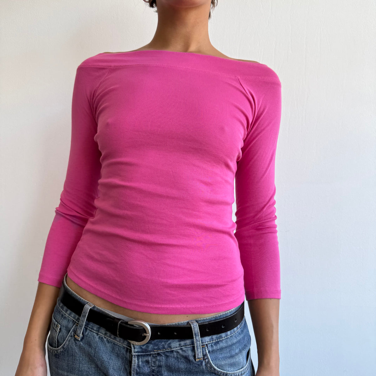 Pink 3/4 sleeve top - Size S