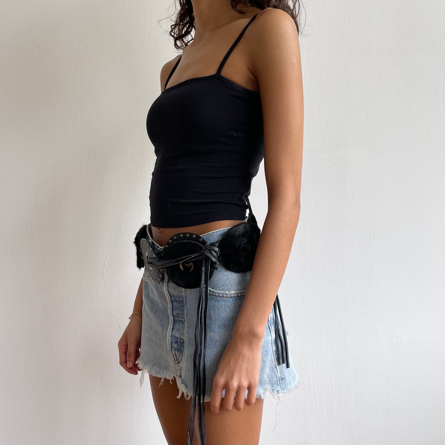 Boho suede concho belt - Size M