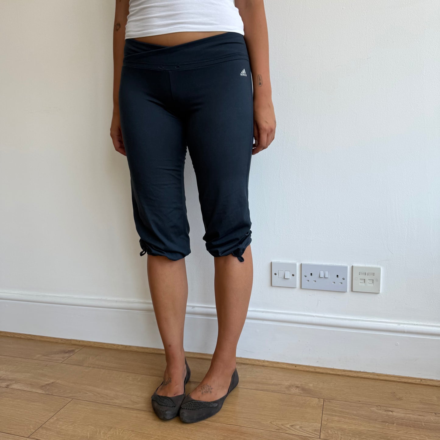Adidas navy bubble capris - Size S