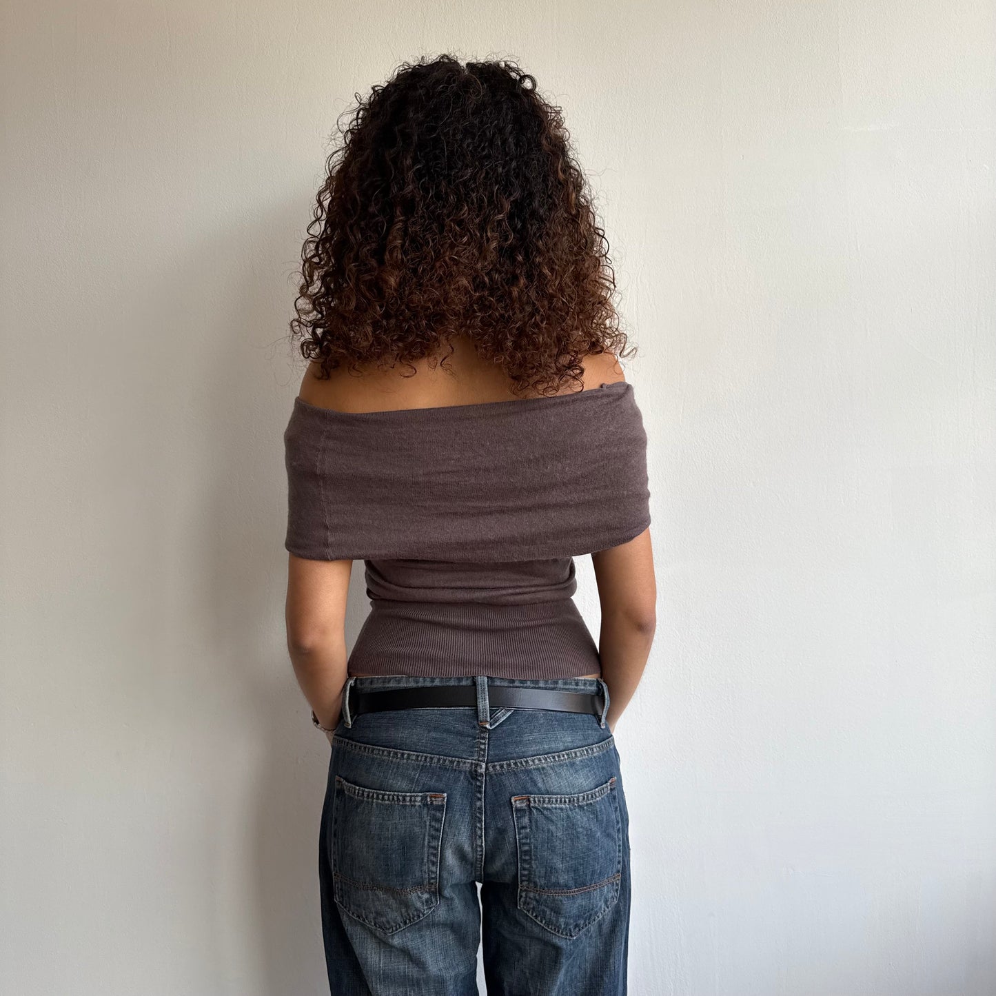 Taupe Bardot knit - Size S