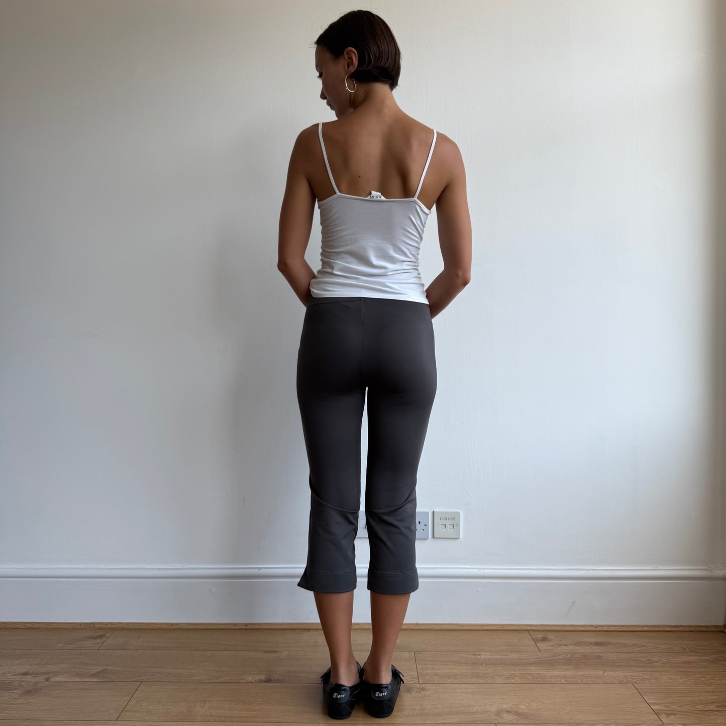 Taupe Nike zip side capris - Size XS