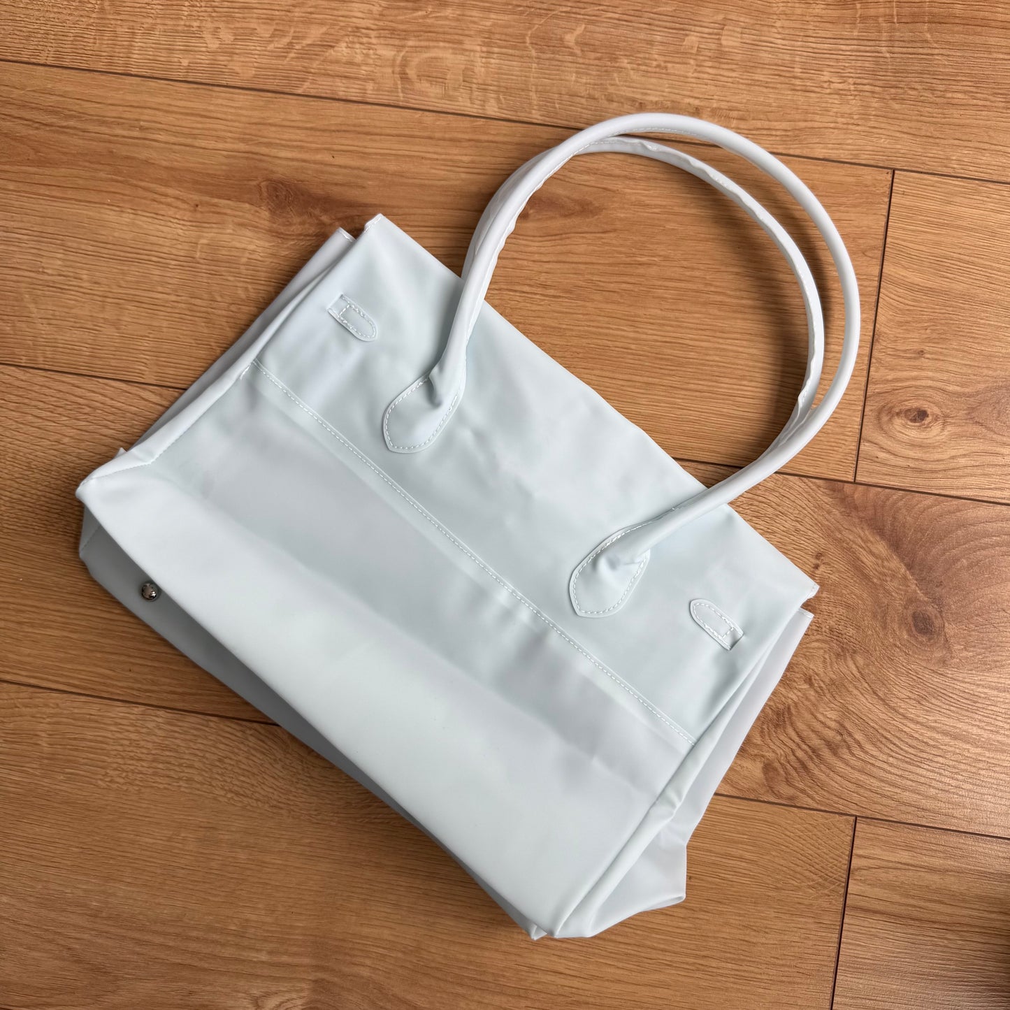 Baby blue jelly ‘firkin’ bag - One Size