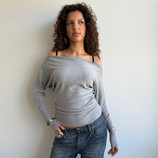 Light grey slouchy knit - Size S