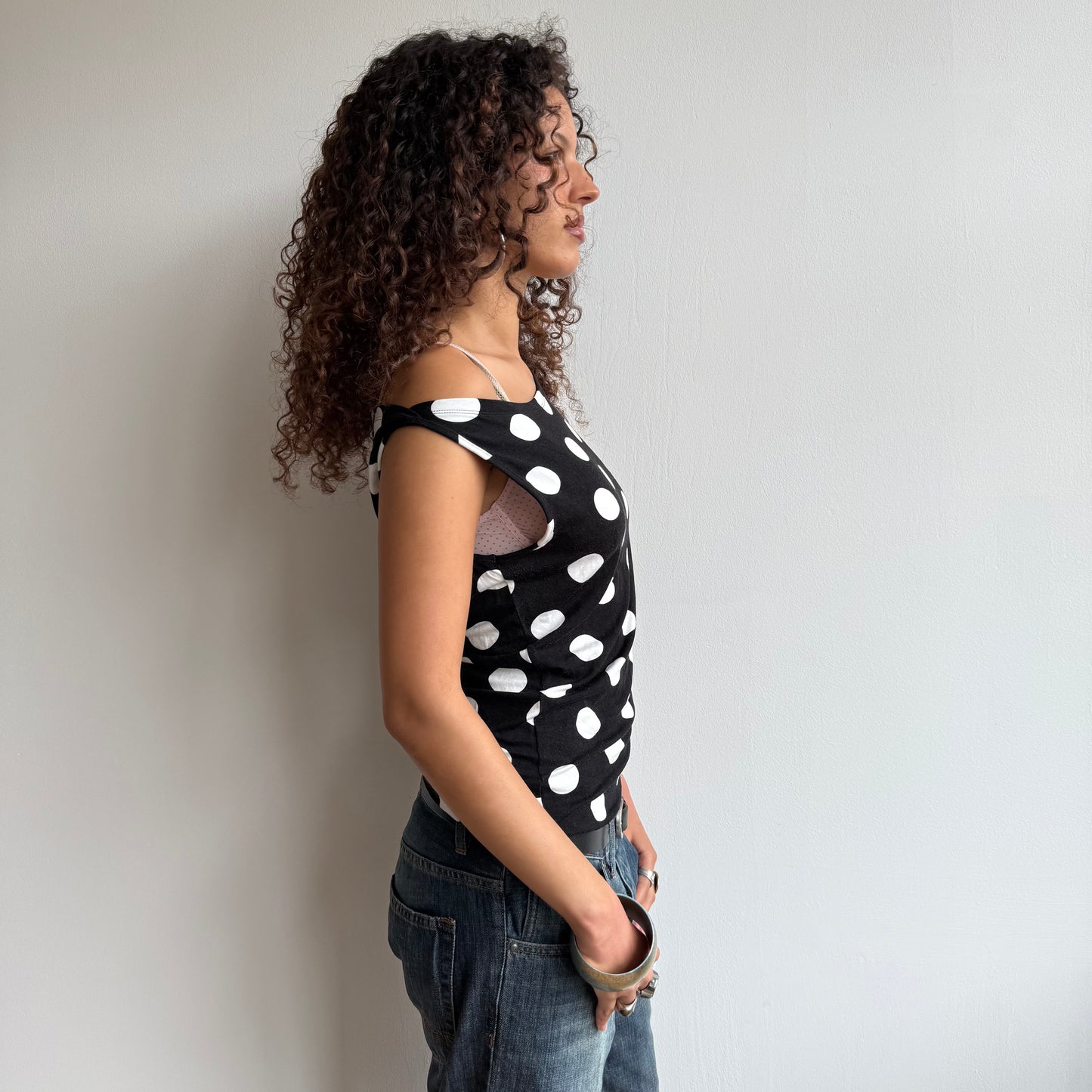 Large polka dot top - Size L