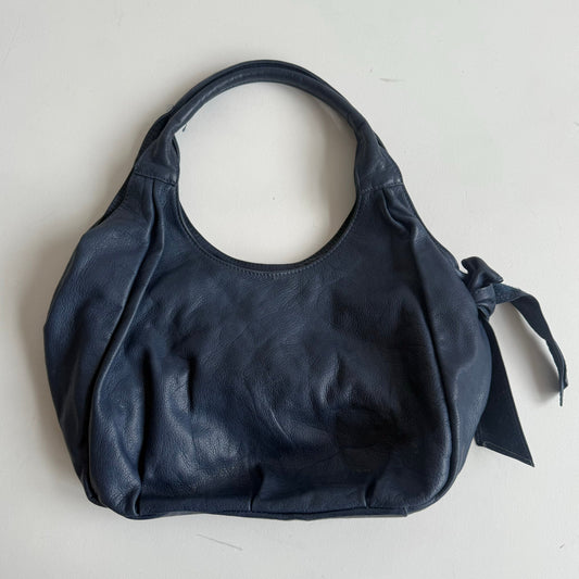 Blue leather bag