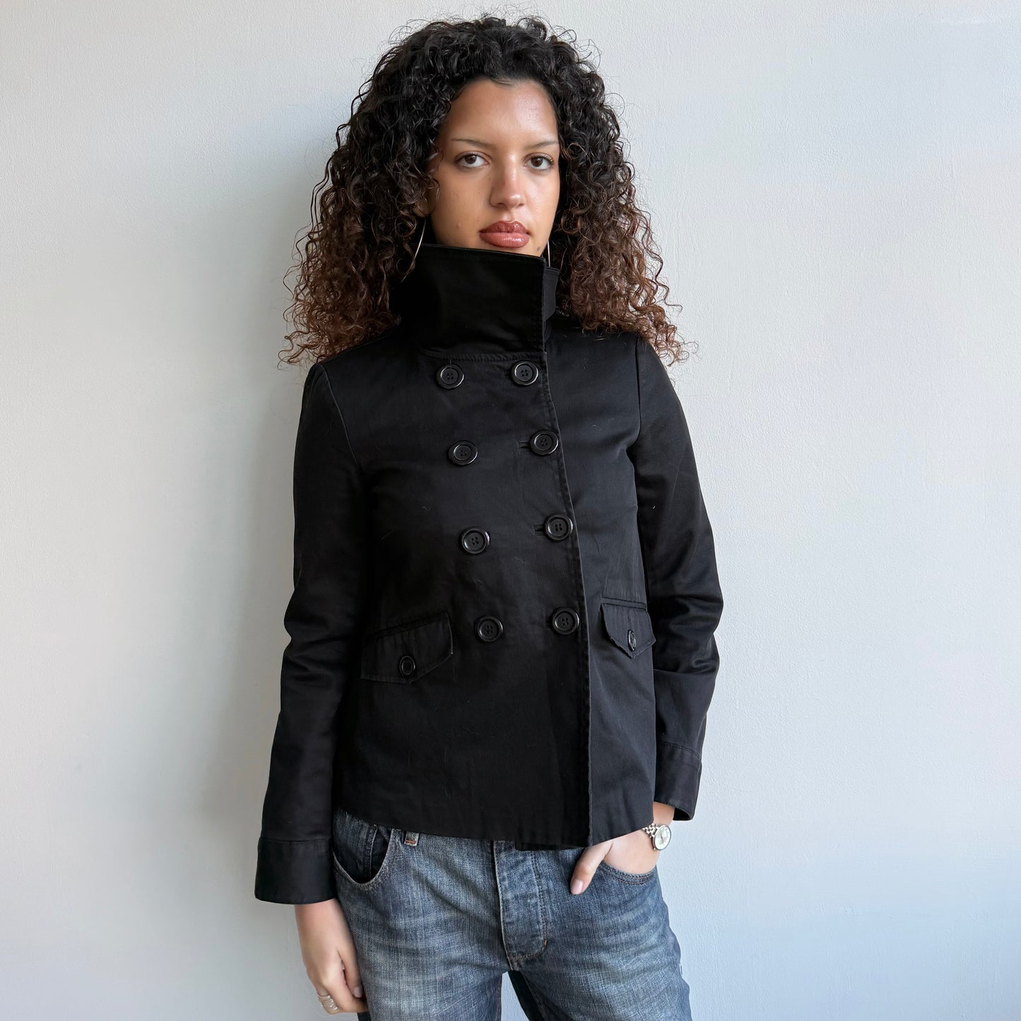 Black peacoat - Size M