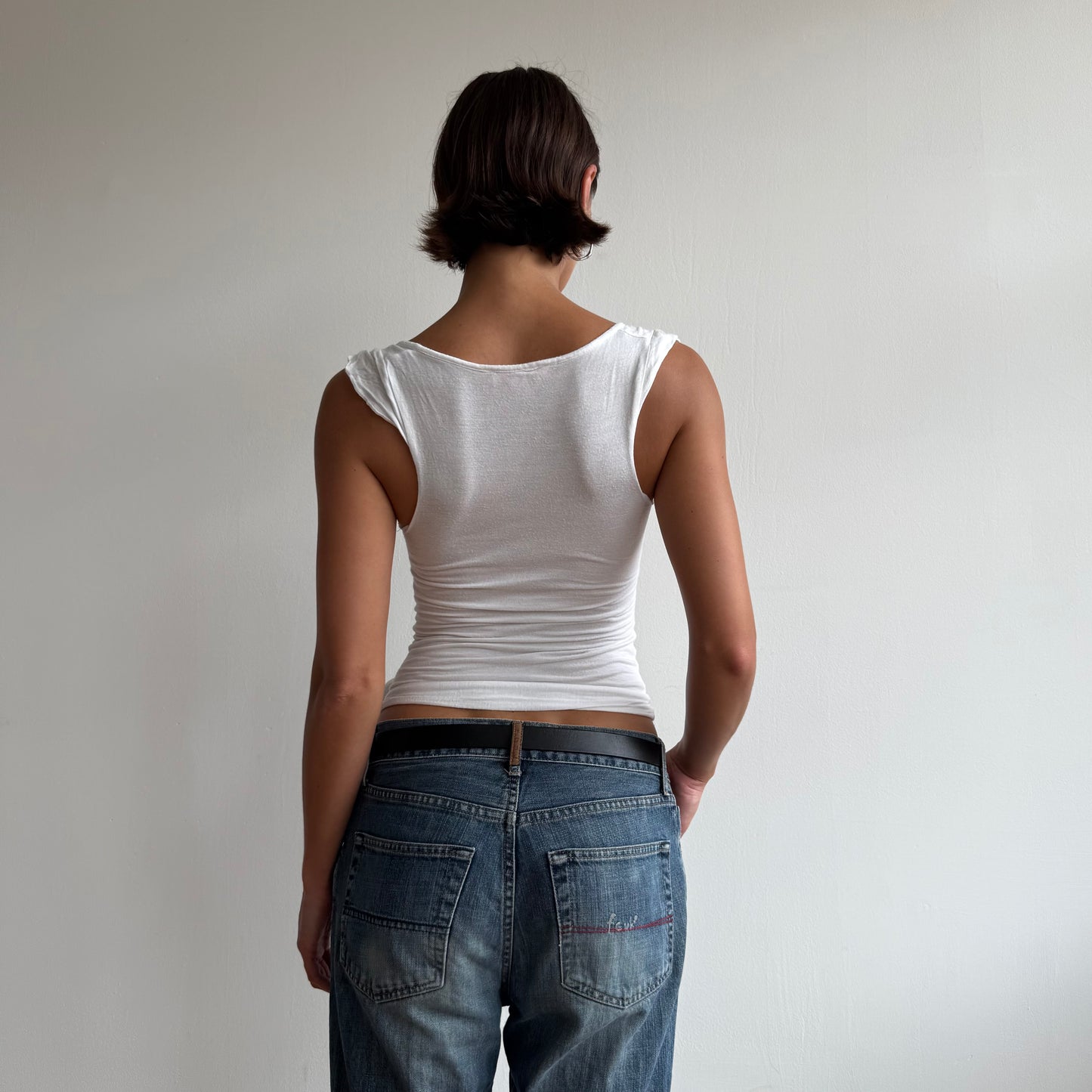 White wrap tie side top - Size XXS/XS