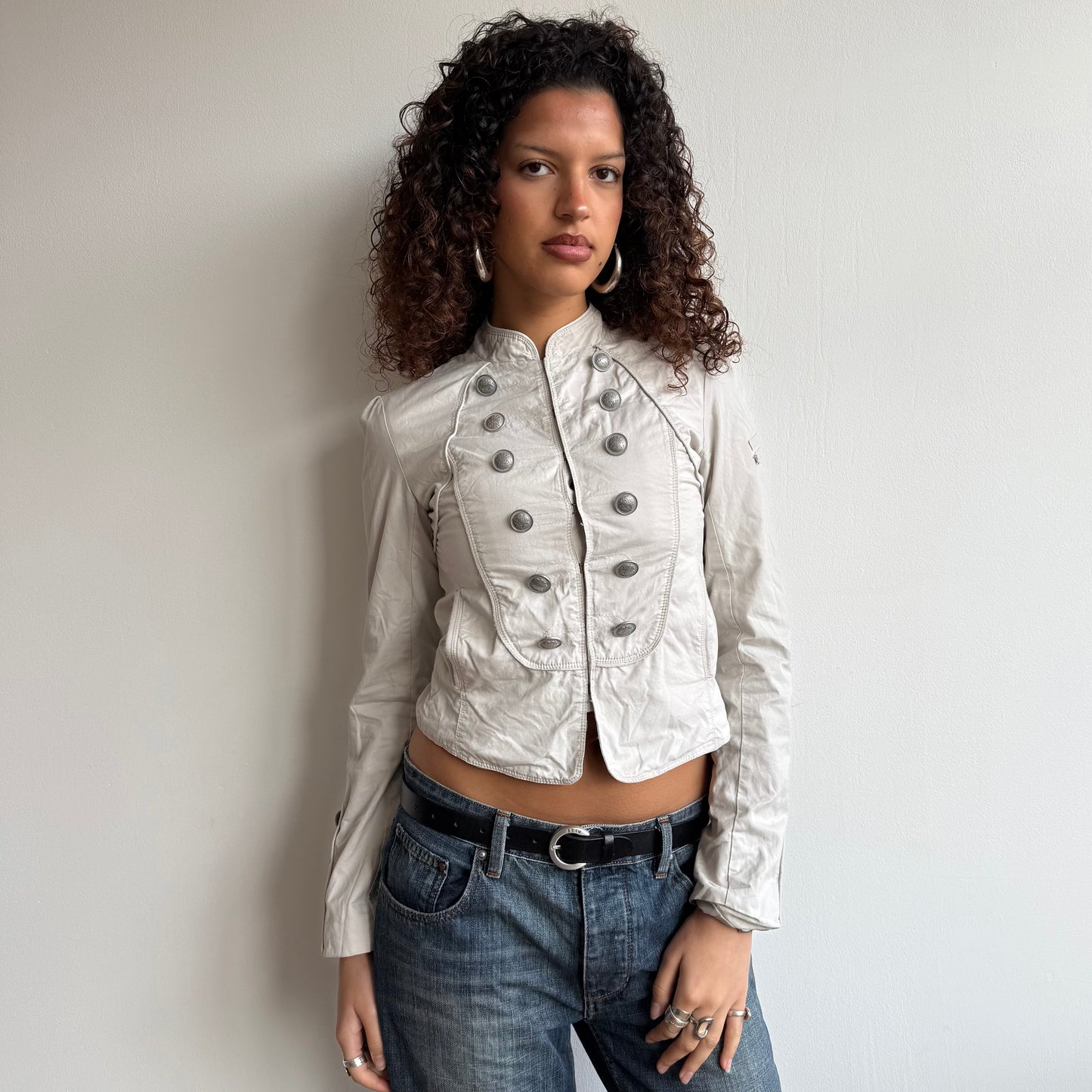 Beige military jacket - Size S