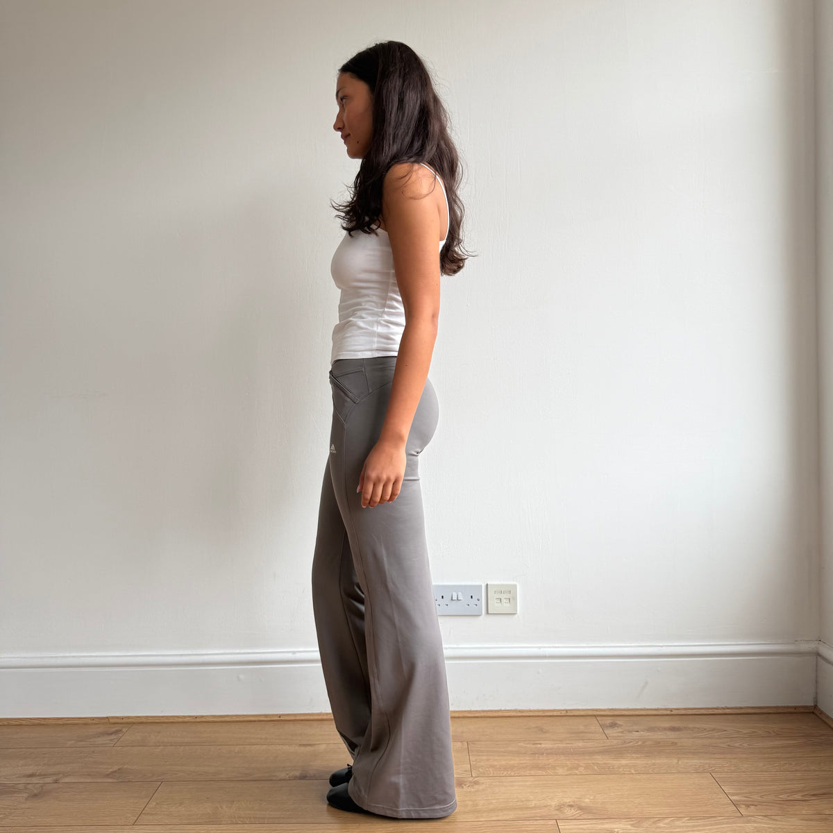 Adidas taupe wide leg yoga pants - Size S