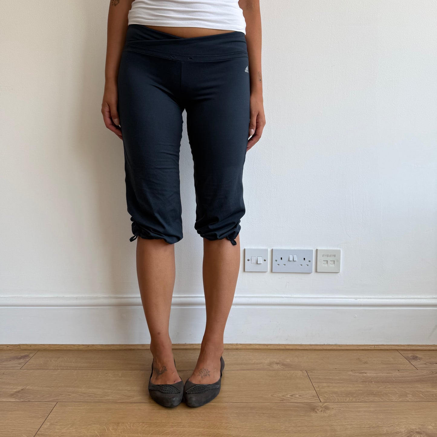 Adidas navy bubble capris - Size S