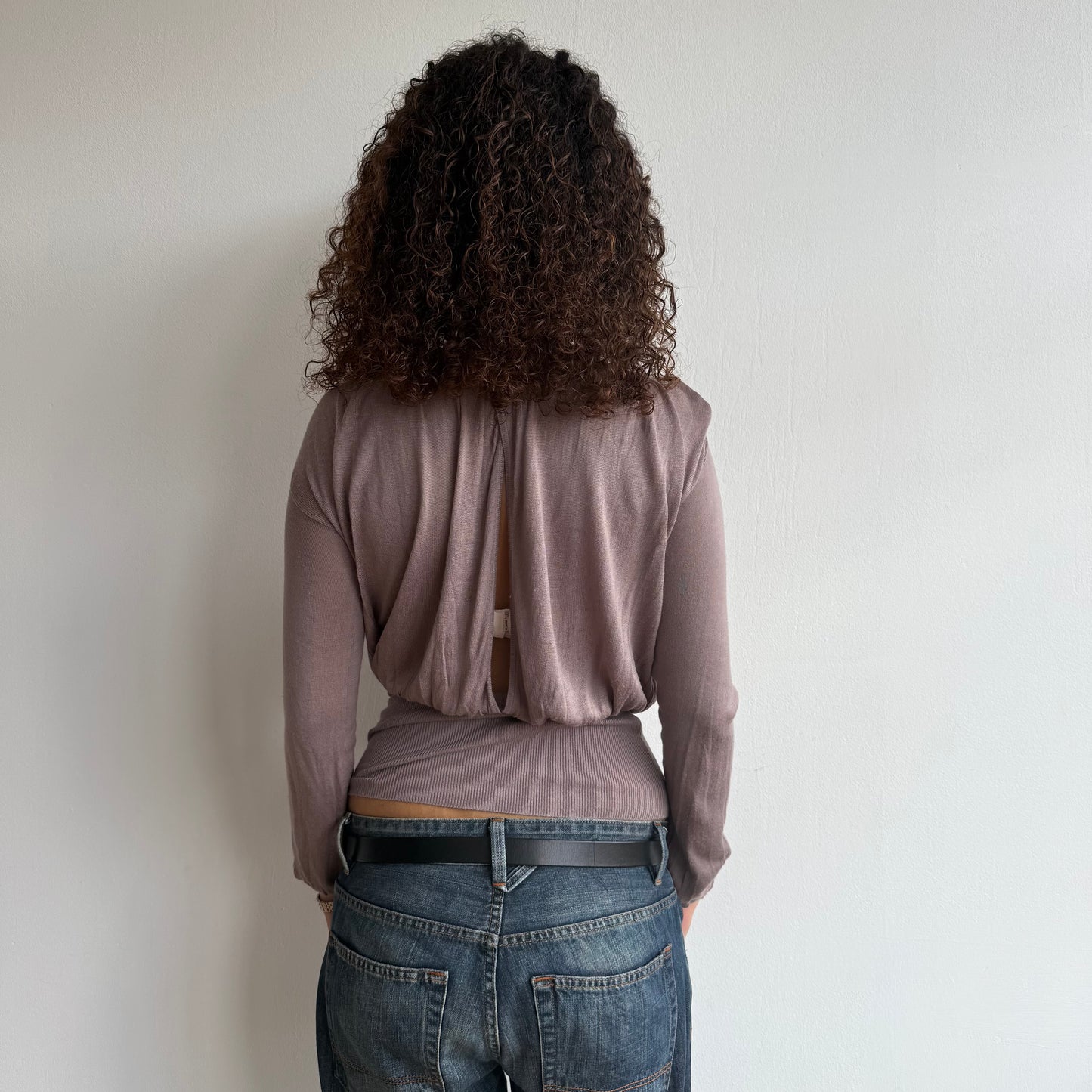 Taupe keyhole knit - Size M