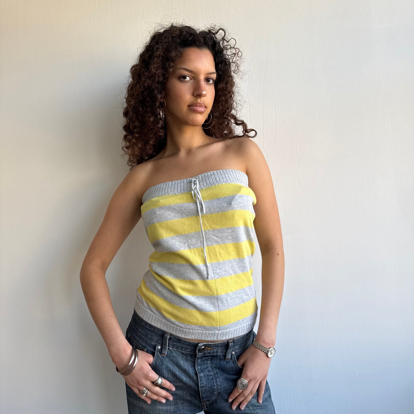 Grey + yellow bandeau - Size M