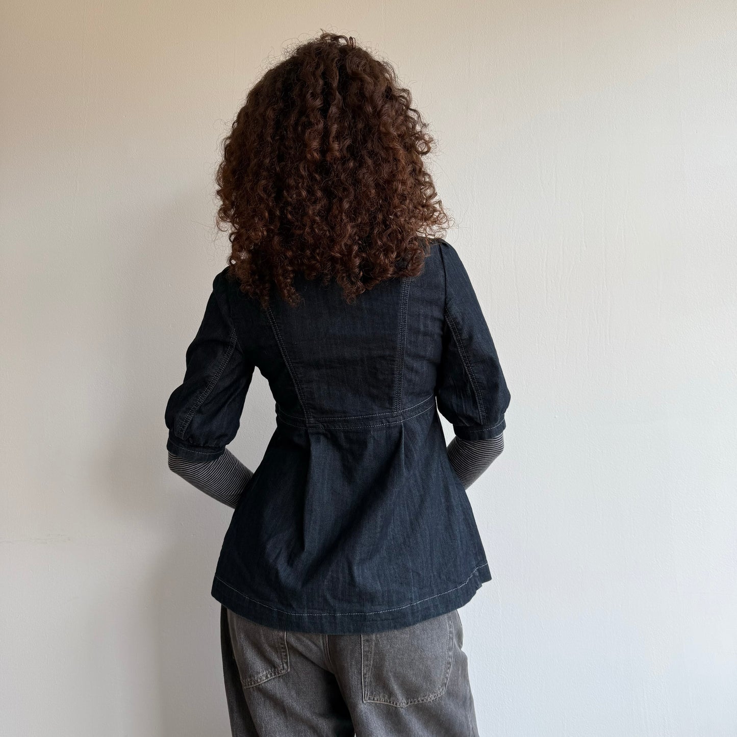 Denim peacoat - Size M