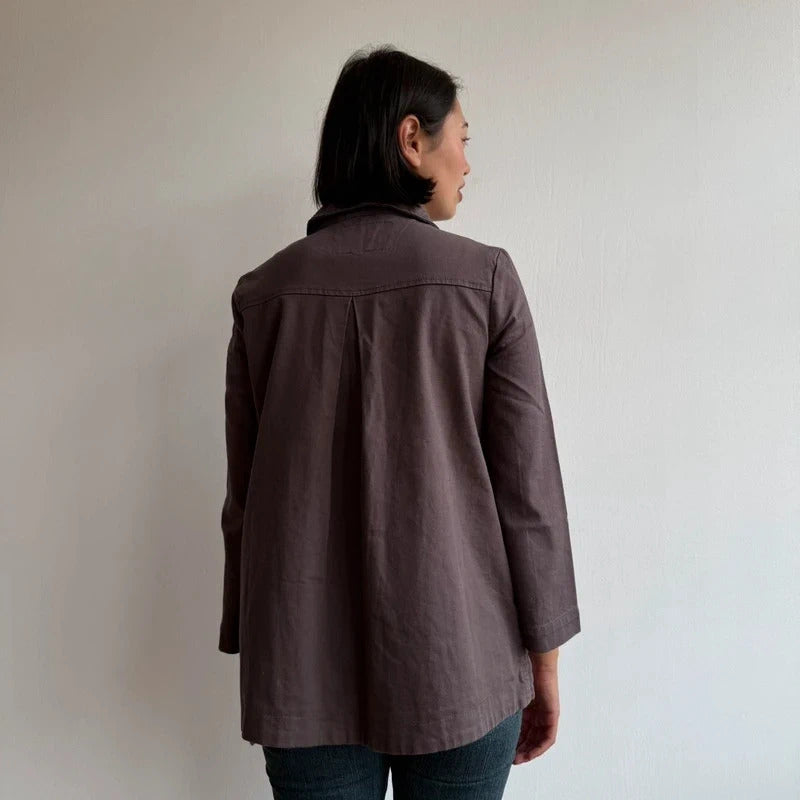 Brown long length peacoat - Size M