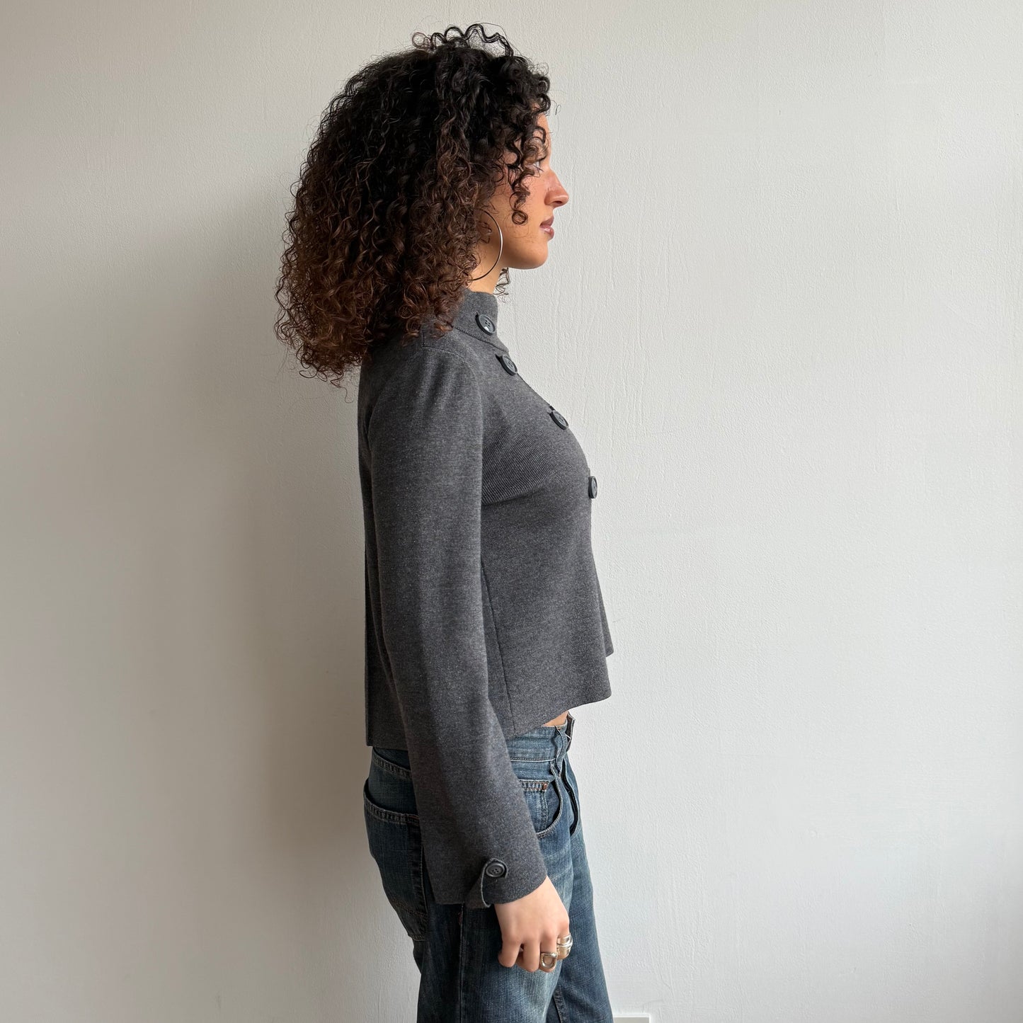 Charcoal peacoat jumper - Size S/M