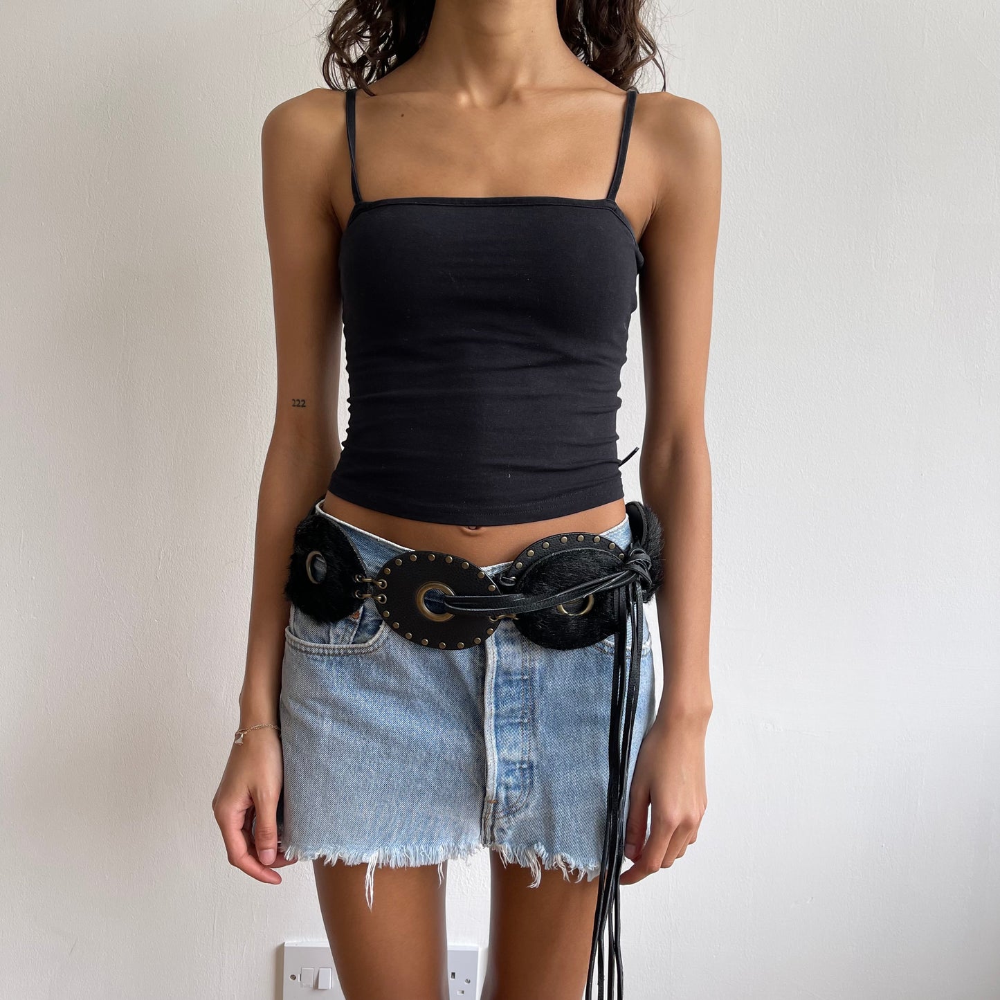 Boho suede concho belt - Size M