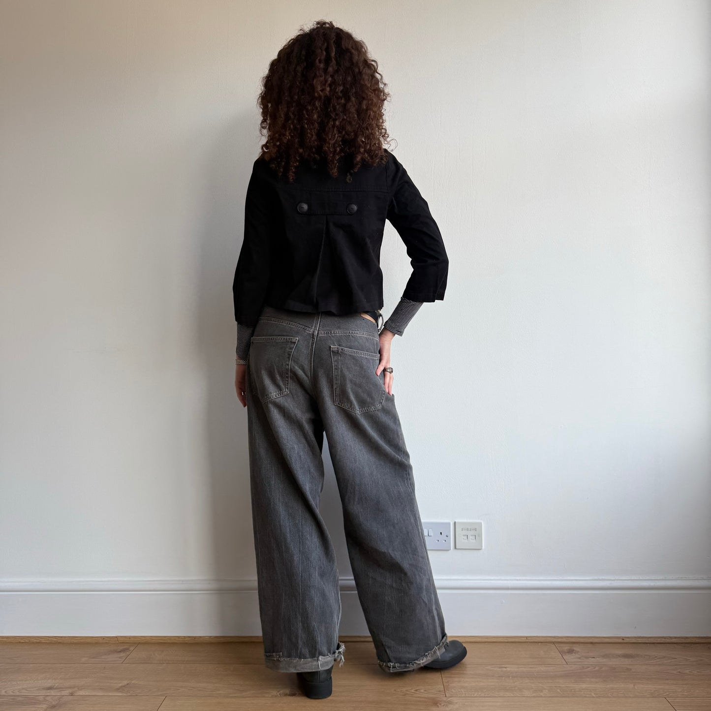 Black swing coat - Size S