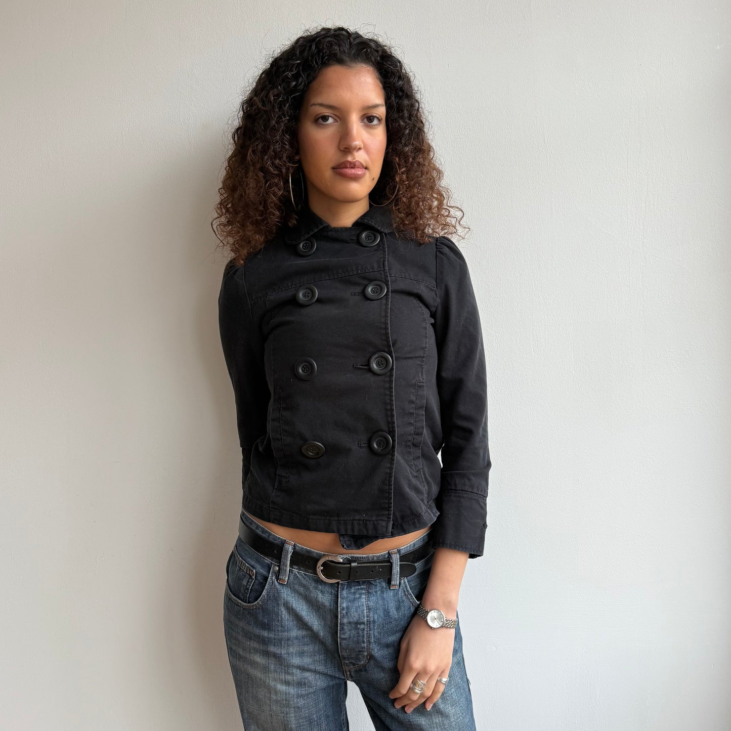 Black peacoat - Size XS