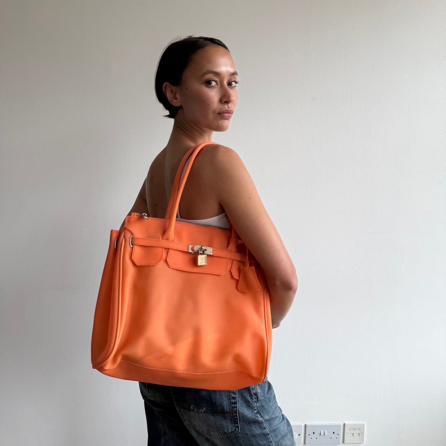 Orange jelly ‘firkin’ bag - One Size