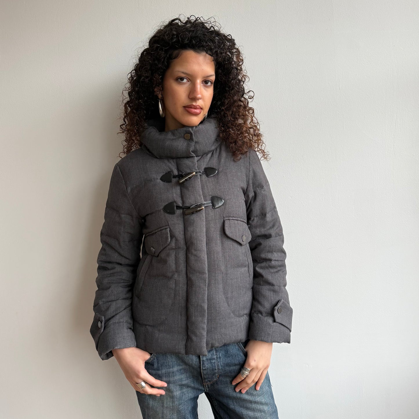 Cop Copine grey toggle puffer - Size M