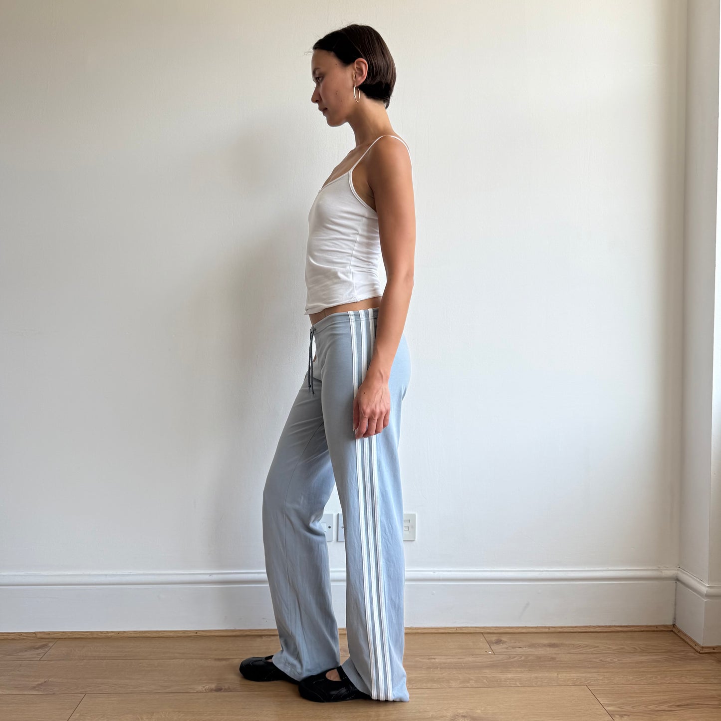 Blue/grey Adidas flared yoga pants - Size S