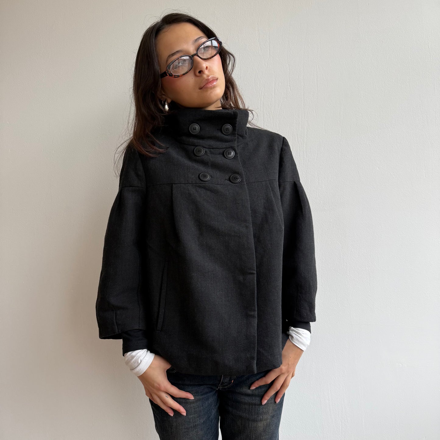 Dark grey swing coat - Size M