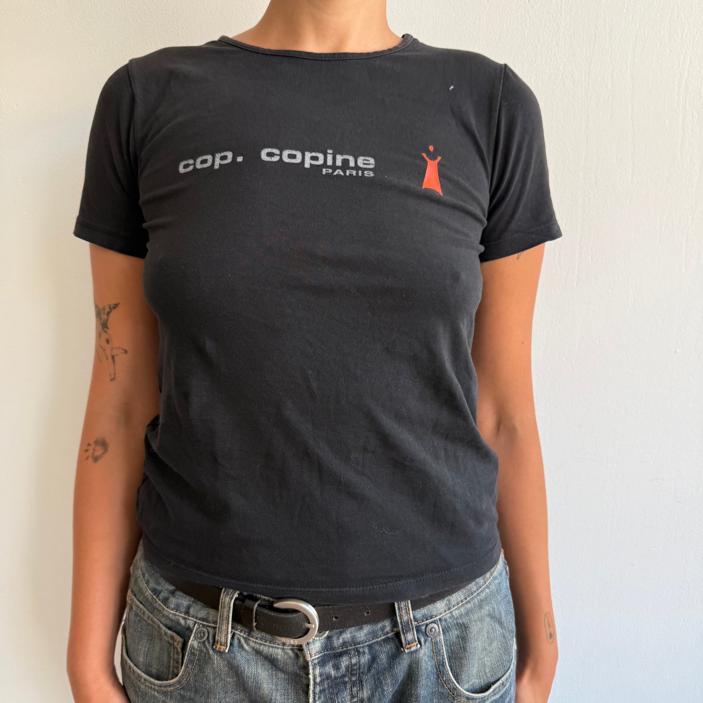 Cop Copine black baby tee - Size S/M